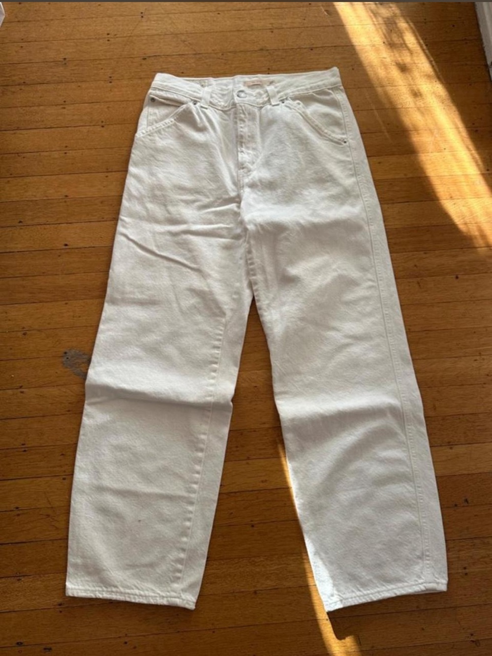 Levi's White Utility Jeans
